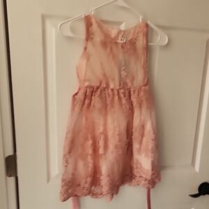 Elegant Pink Lace Kids Dress